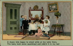 Very busy family Postcard