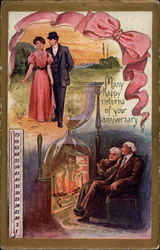 Many happy returns on your anniversary Postcard