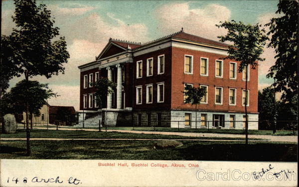 Buchtel Hall, Buchtel College Akron Ohio