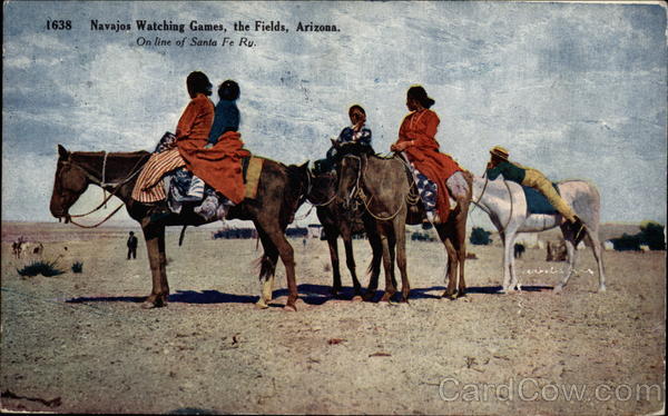 Navajos Watching Games, the Fields, Arizona Native Americana