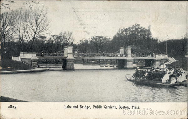 Lake and Bridge, Public Gardens Boston Massachusetts