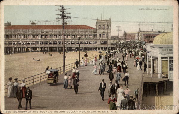 Boardwald and Young's million dollar pier Atlantic City New Jersey