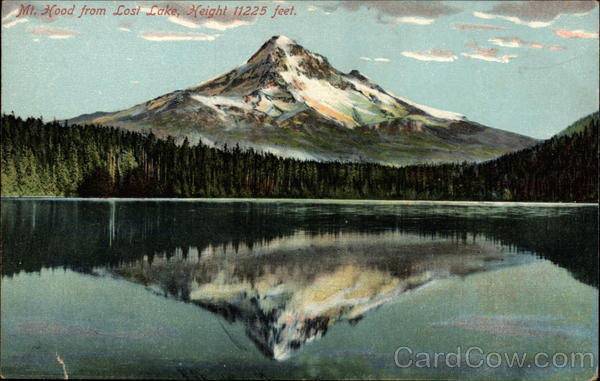 Mt. Hood from Lost Lake, Height 11225 feet Cascade Locks Oregon