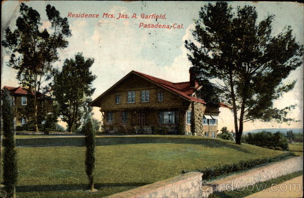 Residence Mrs. Jas. A. Garfield Pasadena California
