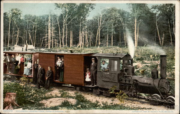 Excursion Logging Train Harbor Springs Michigan Trains, Railroad