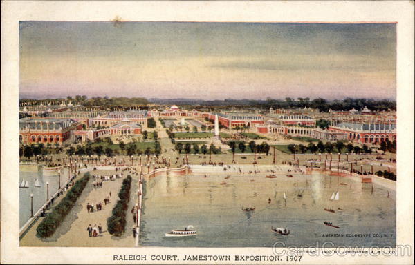 Raleigh Court Jamestown Virginia 1907 Jamestown Exposition