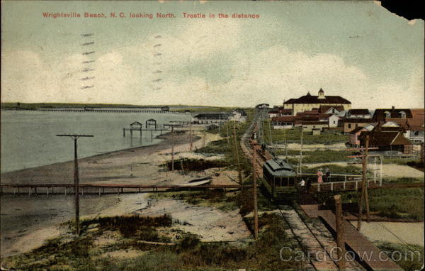 Beach view, looking North Wrightsville Beach North Carolina
