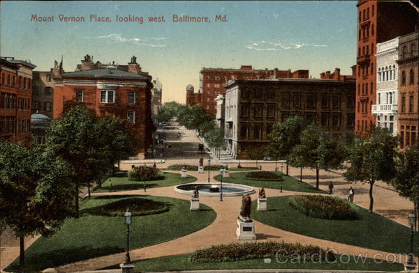 Mount Vernon Place, looking west Baltimore Maryland