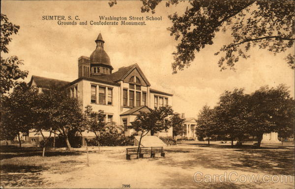 Washington Street School Grounds and Confederate Monument Sumter South Carolina