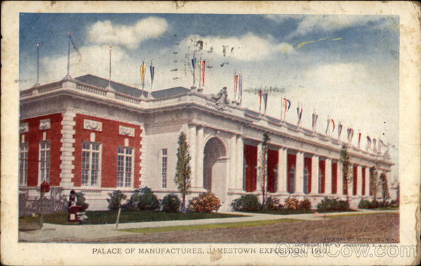 Palice of Manufactures Jamestown Virginia 1907 Jamestown Exposition