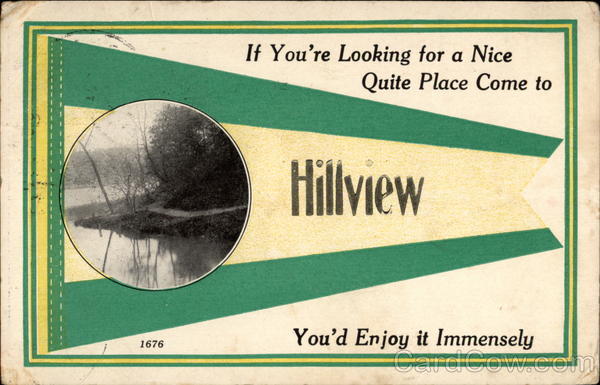 If You're Looking For a Nice Quite Place to Come Hillview Minnesota