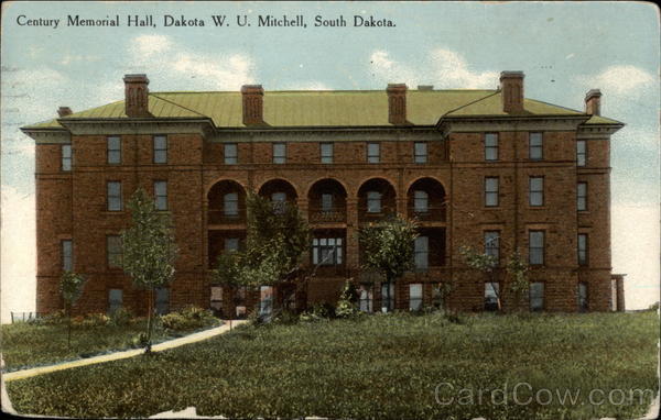 Century Memorial Hall, Dakota W. U Mitchell South Dakota