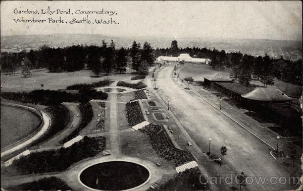 Gardens, Lily Pond, Conservatory, Volunteer Park Seattle Washington