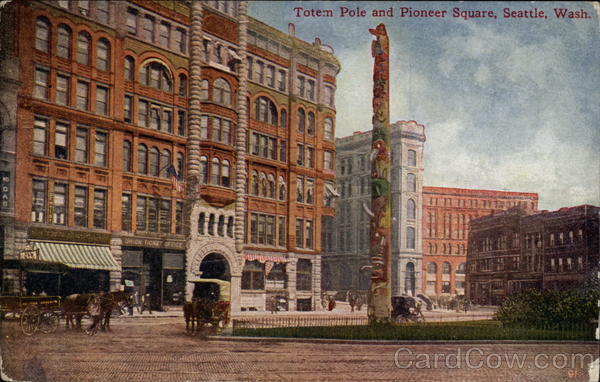 Totem Pole and Pioneer Square Seattle Washington