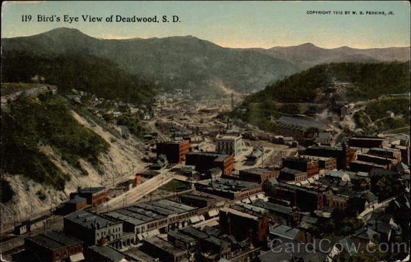 Bird's Eye View of Deadwood South Dakota