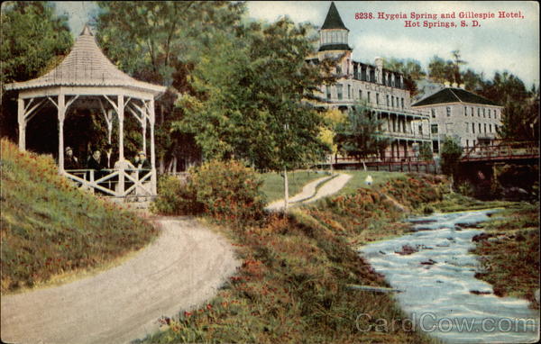 Hygeia Spring and Gillespie Hotel Hot Springs South Dakota