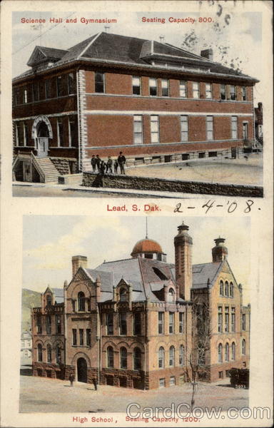 Science Hall and Gymnasium & High School Lead South Dakota