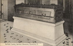 Garfield Casket, Garfield Memorial Postcard