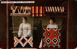 Navajo Blanket Weaver Phoenix, AZ Native Americana Postcard Postcard
