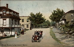 Street Scene Long Island, ME Postcard Postcard