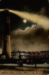 Absecon Light at Night Postcard