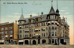 Hotel Racine Wisconsin Postcard Postcard
