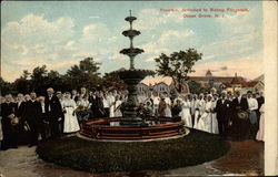 Fountain dedicated to Bishop Fitzgerald Ocean Grove, NJ Postcard Postcard