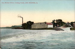 Des Moines River, looking North Iowa Postcard Postcard