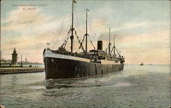 Norddeutscher Lloyd D. "Rhein" Postcard