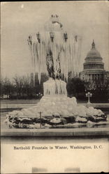 Bartholdi Fountain in Winter Postcard
