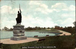 Wallace Monument, Druid Hill Park Postcard