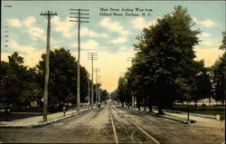 Main Street looking West from Dillard Street Durham, NC Postcard Postcard