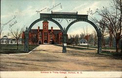 Entrance to Trinity College Durham, NC Postcard Postcard