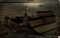 Oceanic Hotel by night, Wrightsville Beach Wilmington, NC Postcard Postcard