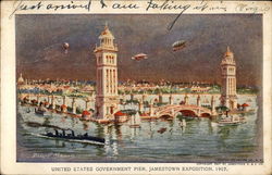 United States Government Pier Jamestown, VA 1907 Jamestown Exposition Postcard Postcard