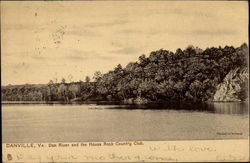 Dan River and the House Rock Country Club Danville, VA Postcard Postcard