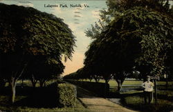 Lafayette Park Norfolk, VA Postcard Postcard