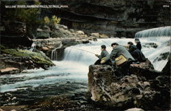 Willow River, Rainbow Falls Postcard