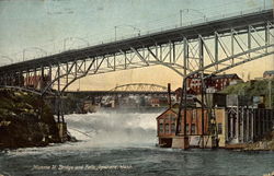 Monroe St. Bridge and Falls Postcard