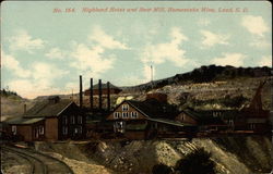 Highland Hoist and Saw Mill, Homestake Mine Lead, SD Postcard Postcard