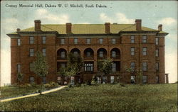 Century Memorial Hall, Dakota W. U Mitchell, SD Postcard Postcard