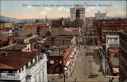 General View East from Review Building Spokane, WA Postcard Postcard