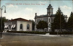 Court House and Hall of Record Walla Walla, WA Postcard Postcard