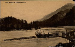 Fish Wheel on Columbia River Postcard
