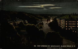 Hot Springs By Moonlight South Dakota Postcard Postcard