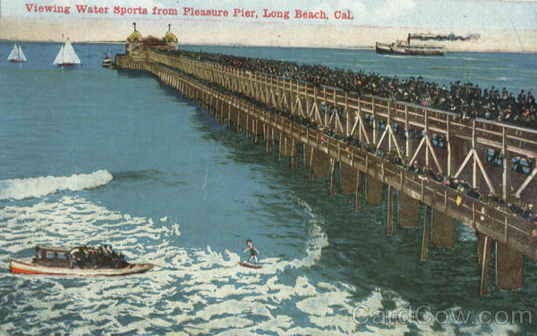 Viewing Water Sports from Pleasure Pier Long Beach California