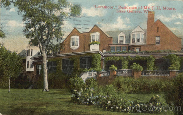 Loramoor, Residence of Mr. J. H. Moore Lake Geneva Wisconsin