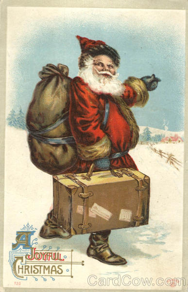 A Joyful Christmas - Santa with Bags Santa Claus