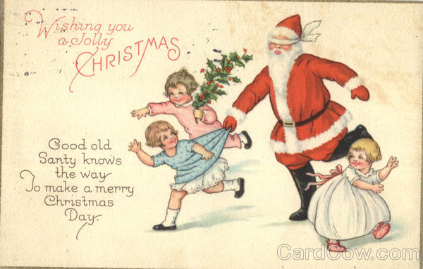Wishing you a Jolly Christmas - Santa With Children