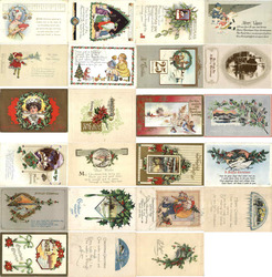 Lot of 91 Antique Christmas Postcards Postcard